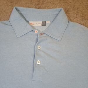 Kjus Sunder Polo Shirt Men's Size 54/XL  Blue Heathered UPF 50+
